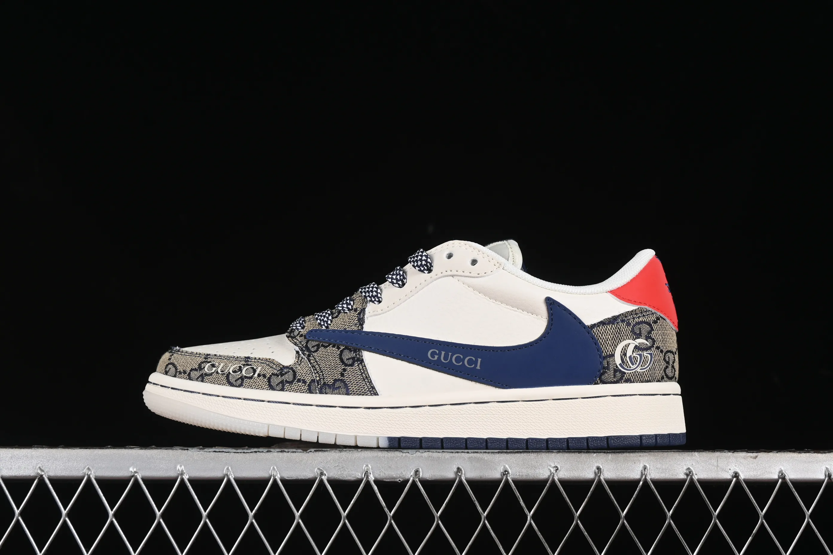 All categories Air Jordan Jordan series basketball shoes Air Jordan 1 Low High-end customized low-top sneakers Travis Scott x Fragment Design x Air Jordan 1 Low OG SP AJ1 Joe 1 Gucci joint-silver label blue hook low-top cultural casual sneakers XY2688-118
